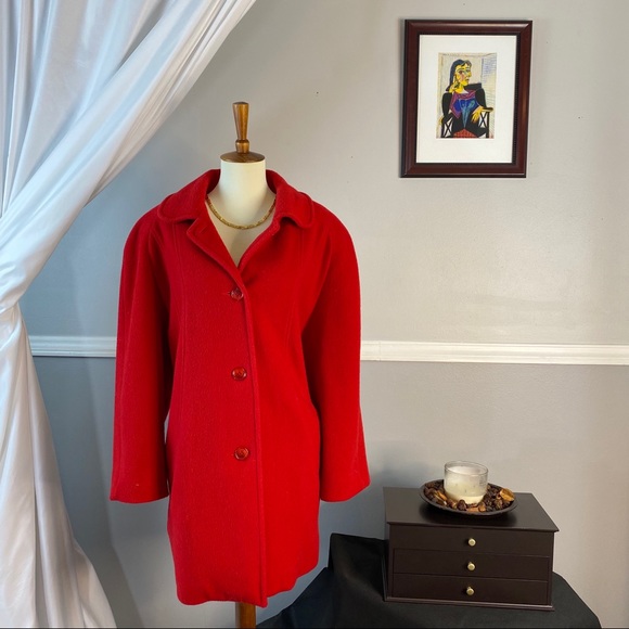 Herman Kay Jackets & Blazers - Vintage Herman Kay Coat -Red